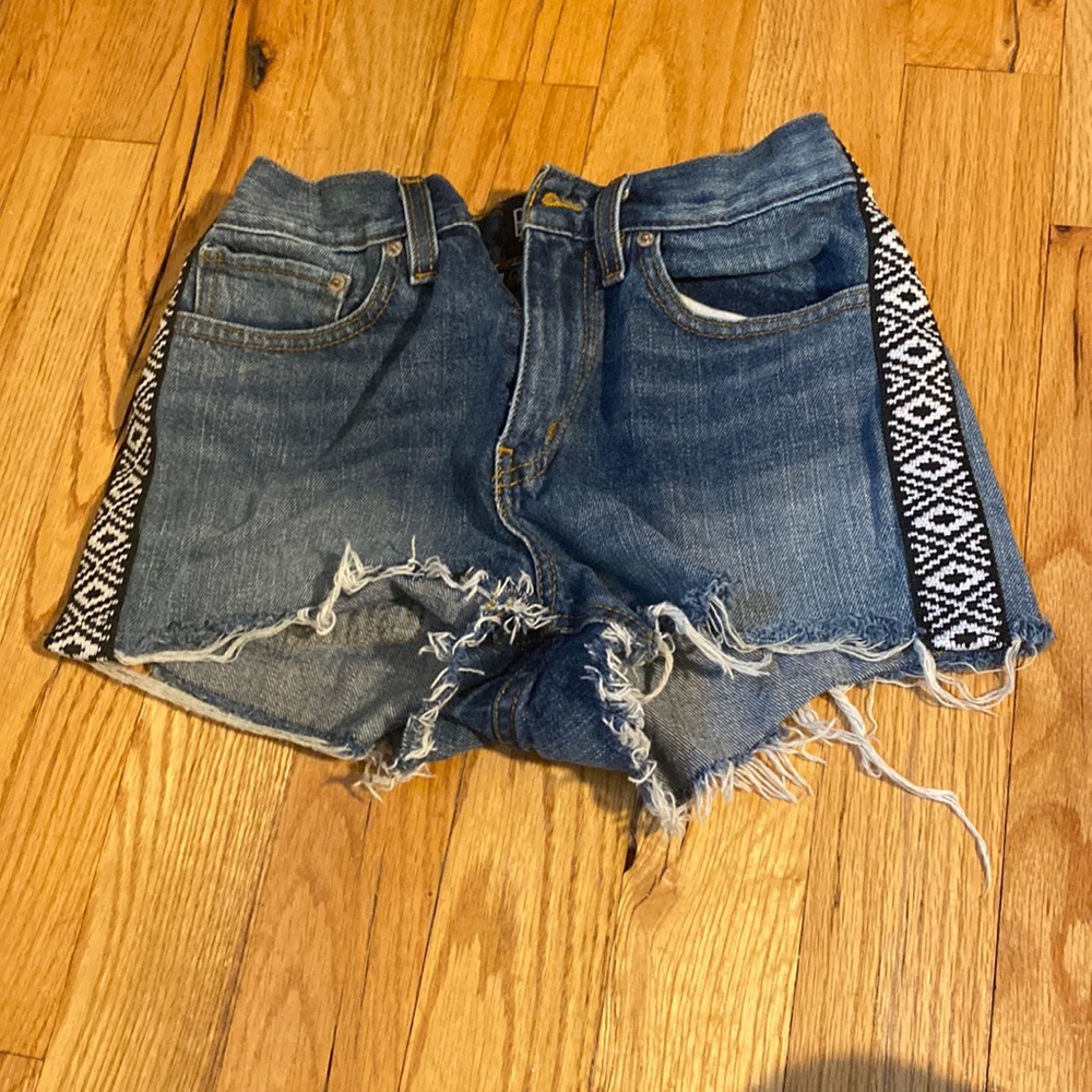 Super cute jeans shirts with animal print down the side